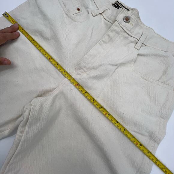 Vintage Forenza Ivory Denim Jeans Tapered Leg High Waisted 90s - Picture 4 of 9